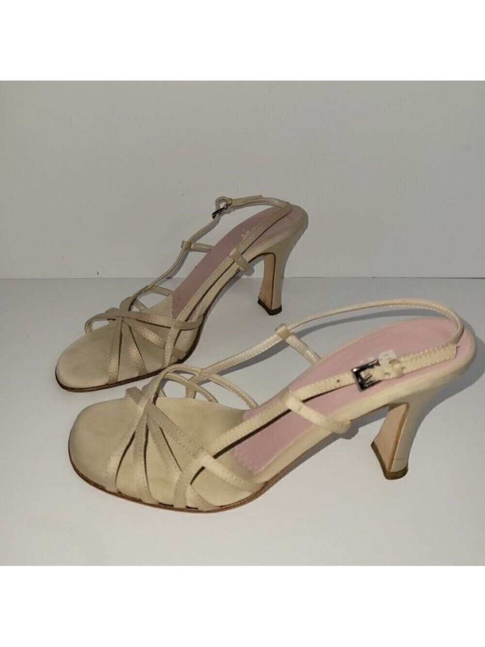 BP Nordstrom Lauren Strappy Sandal Ivory Beige Dressy Shoe Women's Size 6.5 - Picture 2 of 15